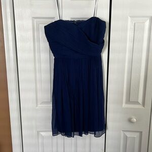 Jcrew Navy Strapless Dress